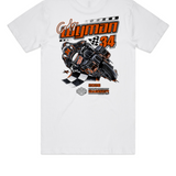 Joe Rascal Racing Cody Wyman #34 Official Bagger World Cup Tee - White