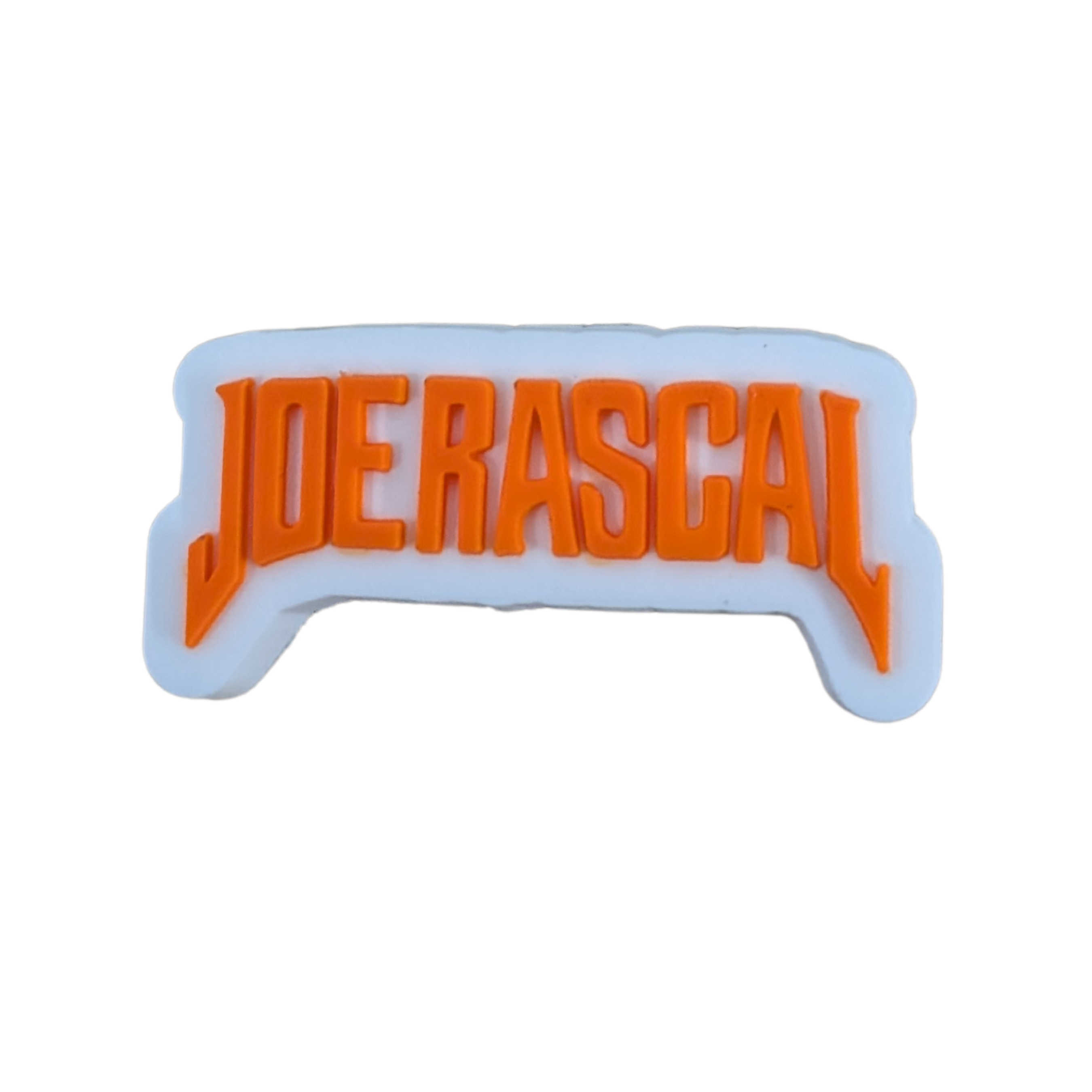 Joe Rascal Fast Logo Joe Rascal Holdings Joe Rascal PVC Charm - Joe Rascal Text (Croc Jibbi