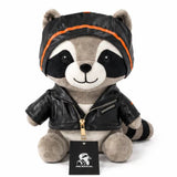 Joe Rascal Raccoon Toy – 12" Plush Teddy with Leather Jacket & Cap