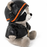 Joe Rascal Raccoon Toy – 12" Plush Teddy with Leather Jacket & Cap
