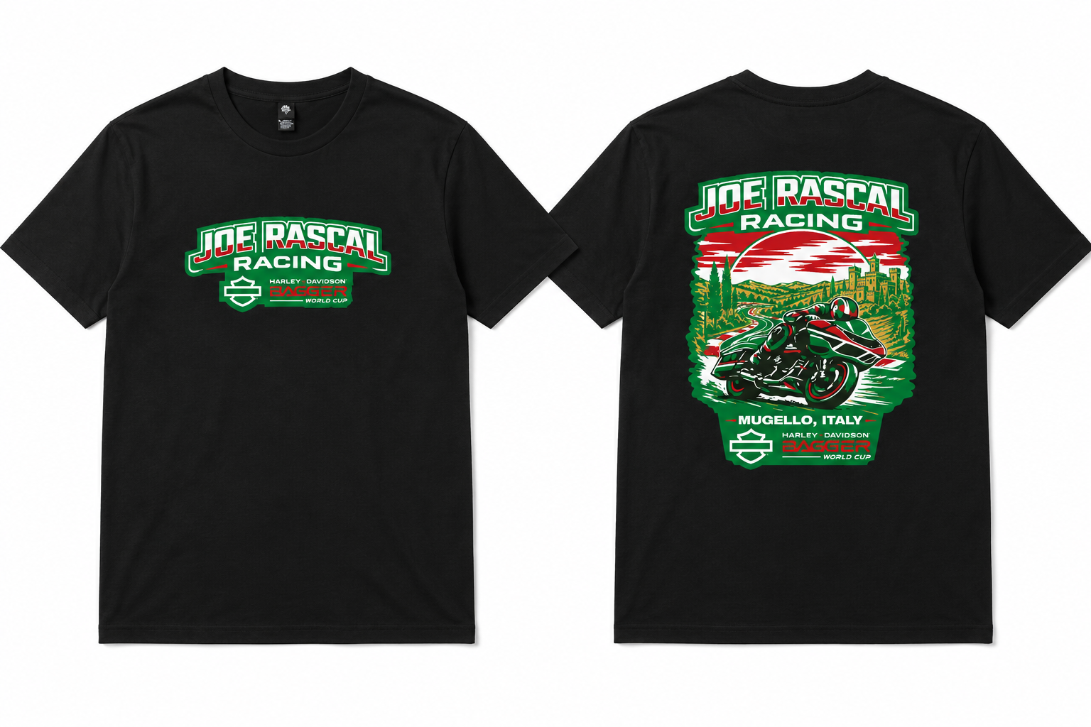 PRE-ORDER: Joe Rascal Racing Mugello Italy Bagger World Cup Limited Edition T-Shirt