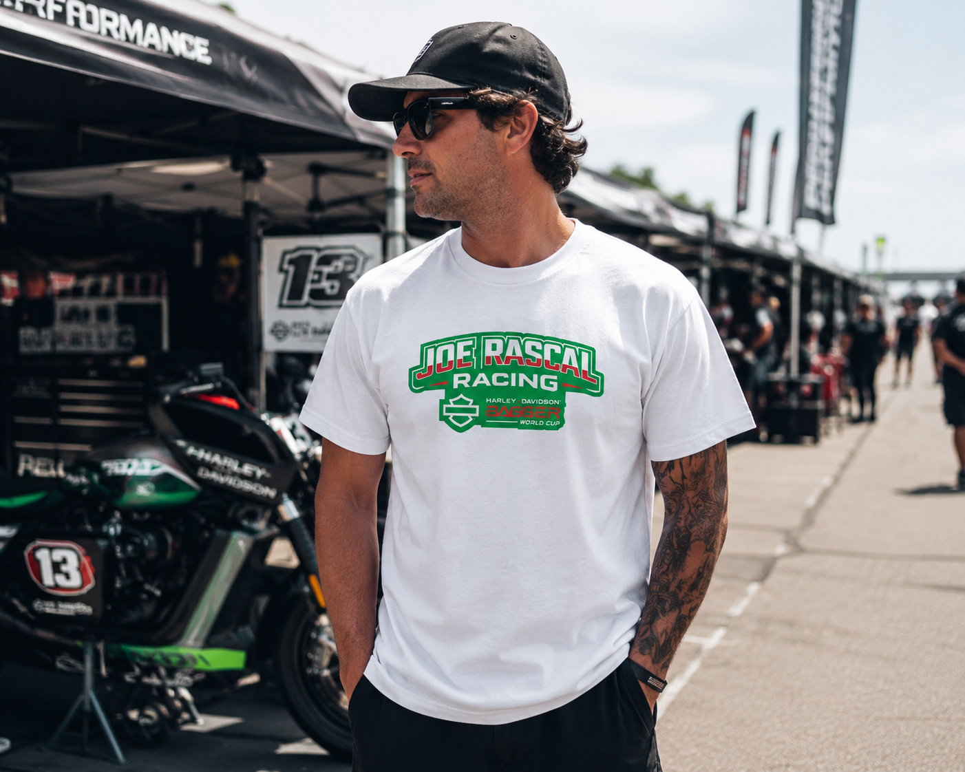 Joe Rascal Logo Joe Rascal Racing Mugello Italy Bagger World Cup Limited Edition T-Shi