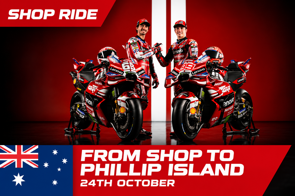Ducati Melbourne Moto GP Run - Shop to Moto GP Philip island