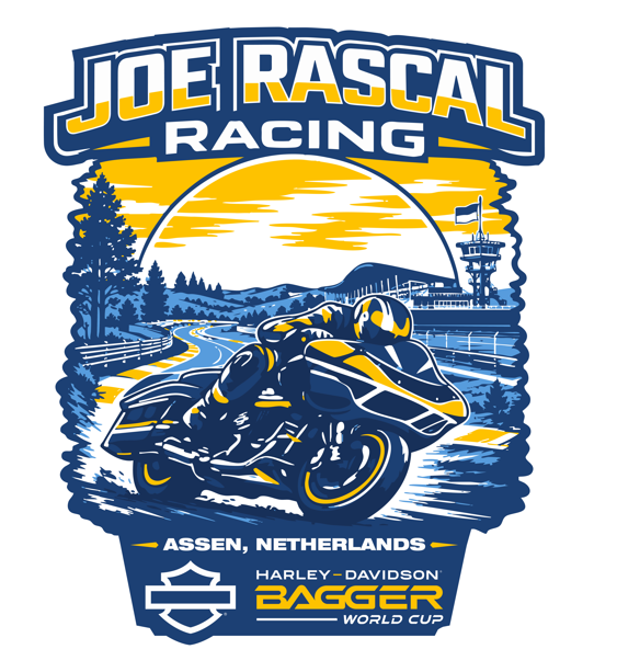 Joe Rascal Logo Joe Rascal Racing Assen Bagger World Cup Sticker